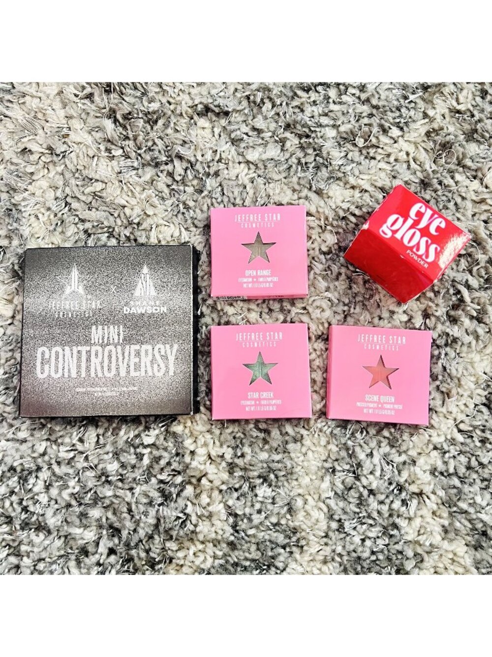 Jeffree Star Shane Dawson Mini Controversy Palette Eye Shadow Eye Gloss Bundle
